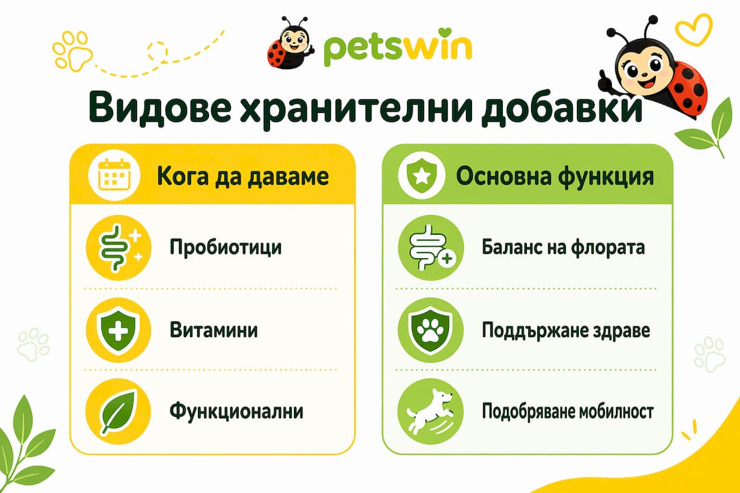 Инфографика: какви хранителни добавки използваме при животните и какви са техните полезни свойства