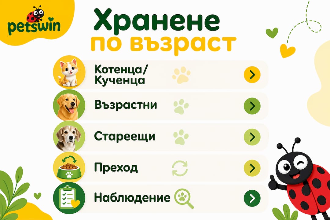 Графика, показваща как се променят хранителните навици според възрастта
