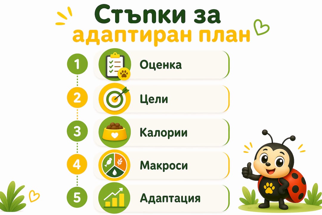 Визуално ръководство с най-важните стъпки за създаване на персонализиран хранителен режим