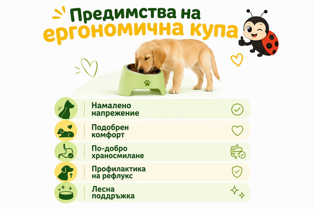 Инфографика: Как ергономичните купи улесняват живота на домашните любимци и техните стопани