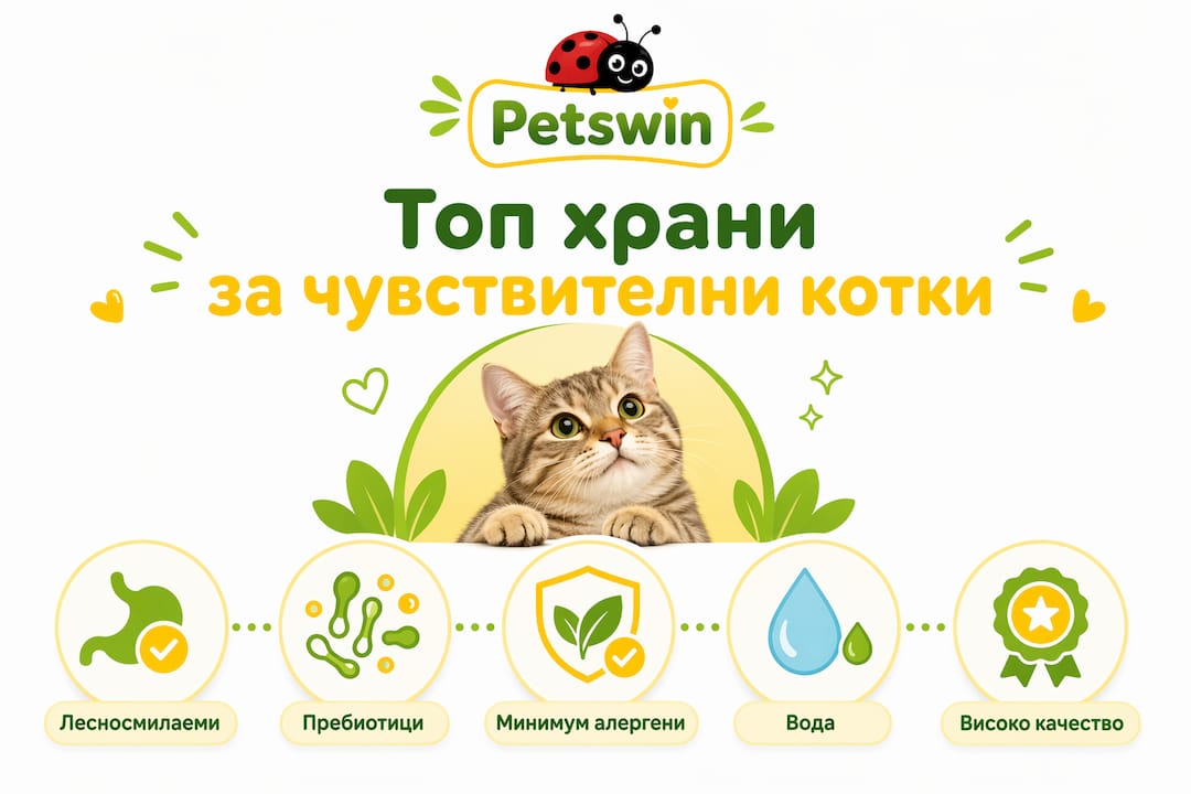 Инфографика: Какво е важно да знаем при избора на храна за котки с чувствителен стомах