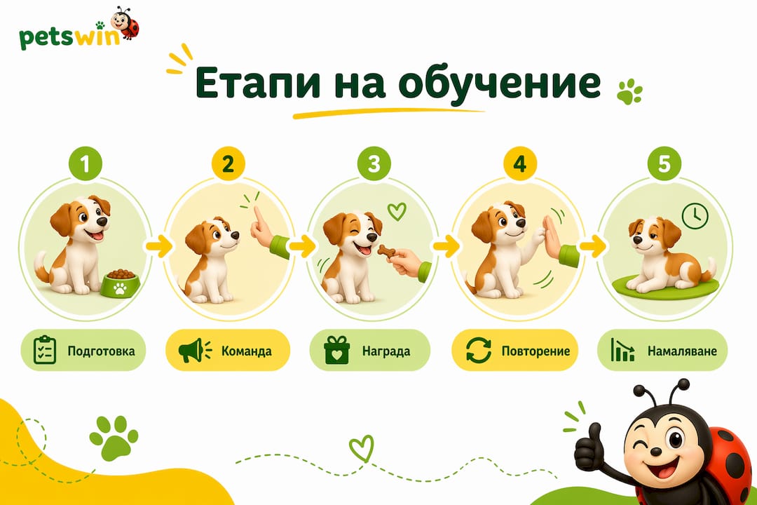 Инфографика: Как да обучим кучето си стъпка по стъпка с помощта на лакомства