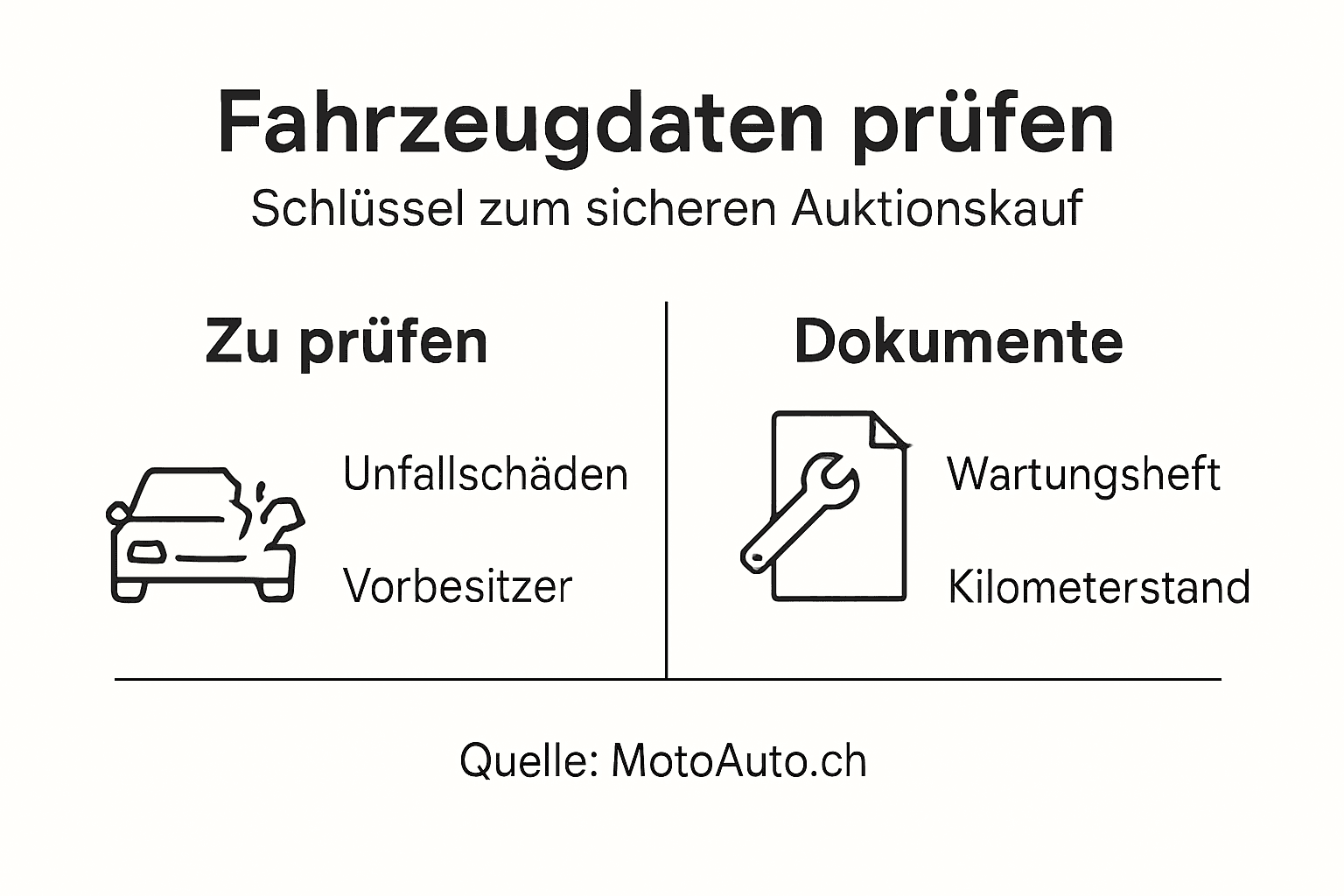 Infografik: So prüfen Sie Fahrzeugdaten vor der Auktion