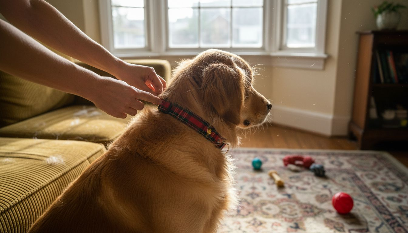 Two-finger test checks tartan collar fit