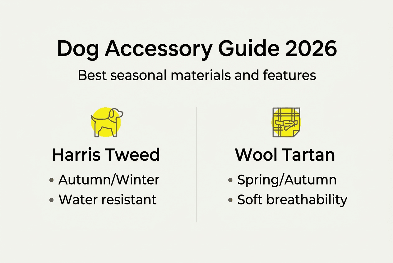 Infographic comparing Harris tweed and wool tartan