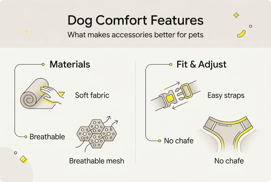 Infographic of key dog comfort features