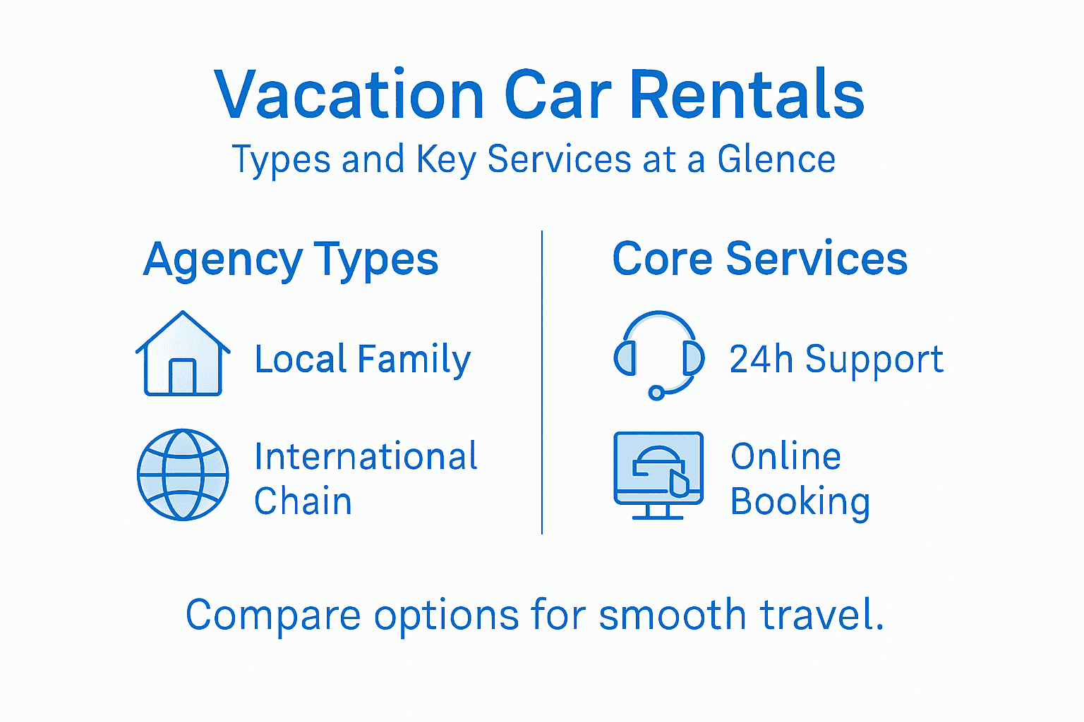 Infographic of agency types and main services