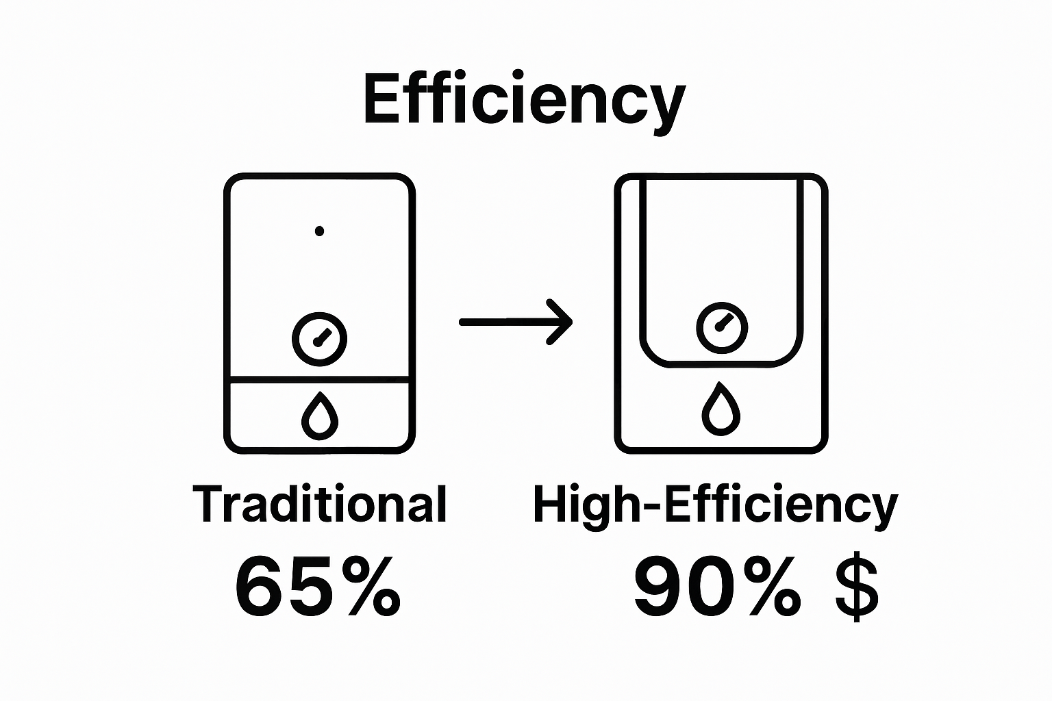 Comparison of traditional vs energy-efficient boiler efficiency