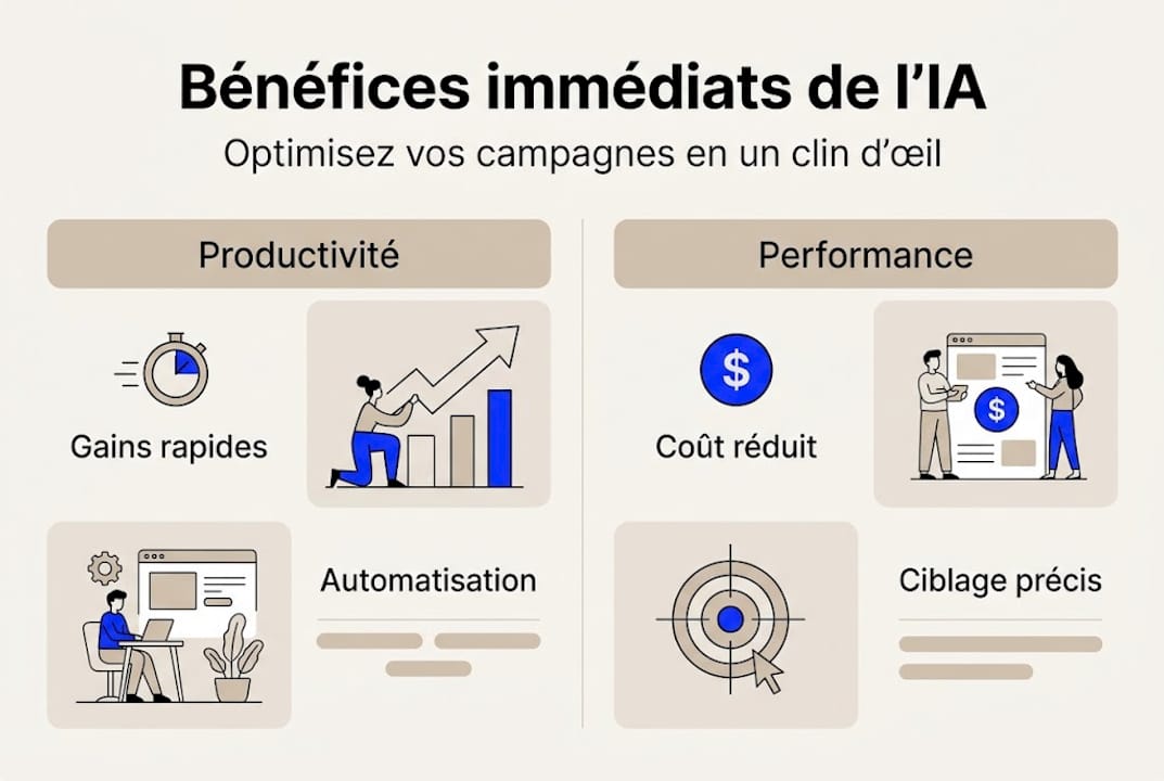 Infographie : les avantages immédiats de l’IA dans le marketing