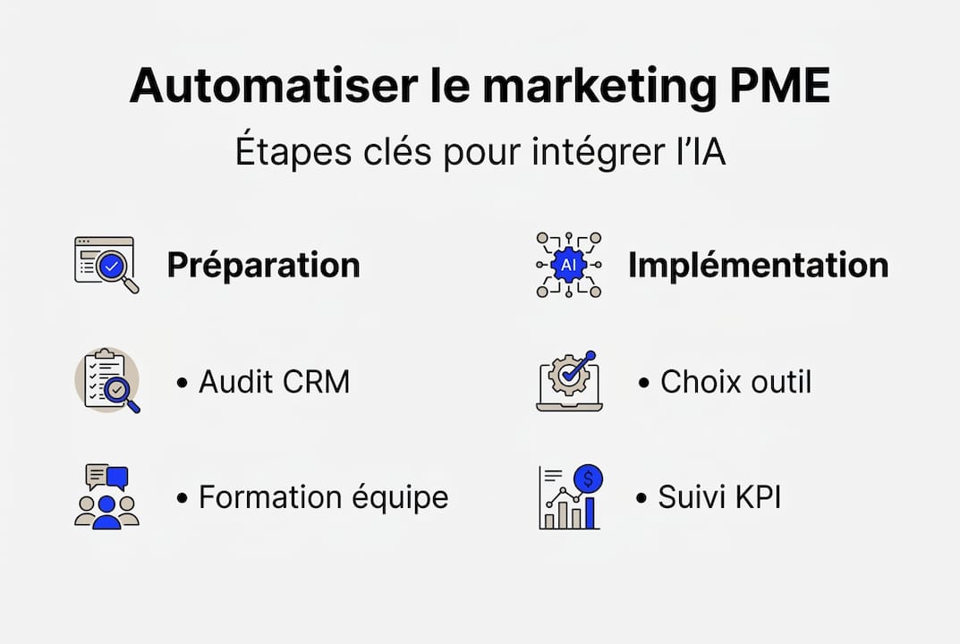 Infographie : les étapes clés pour intégrer l’intelligence artificielle dans la stratégie marketing des PME