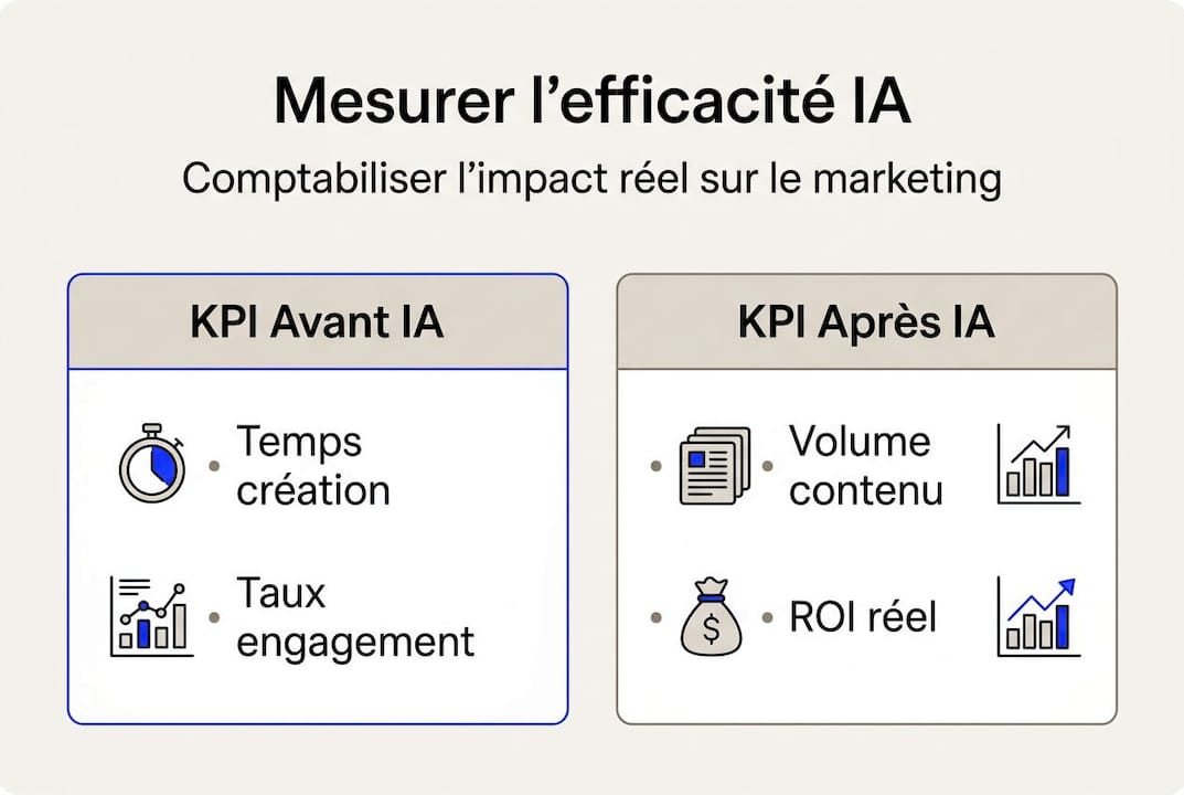 Visuel explicatif : mesurer le retour sur investissement et les indicateurs clés de performance en marketing digital grâce à l’intelligence artificielle
