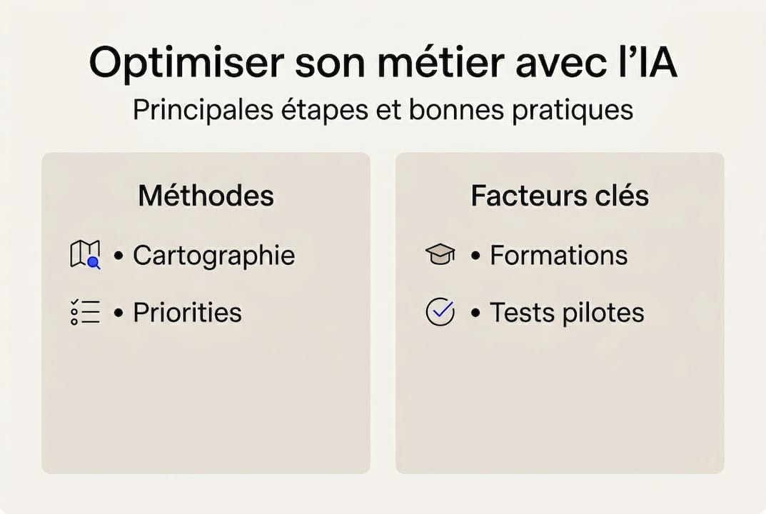 Découvrez en image les étapes essentielles pour optimiser votre activité grâce à l’intelligence artificielle.