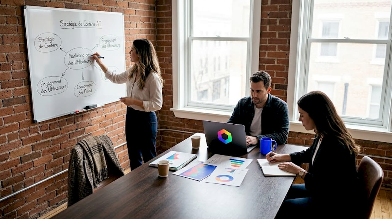 Le service marketing passe en revue les contenus générés par l’IA avant leur diffusion.