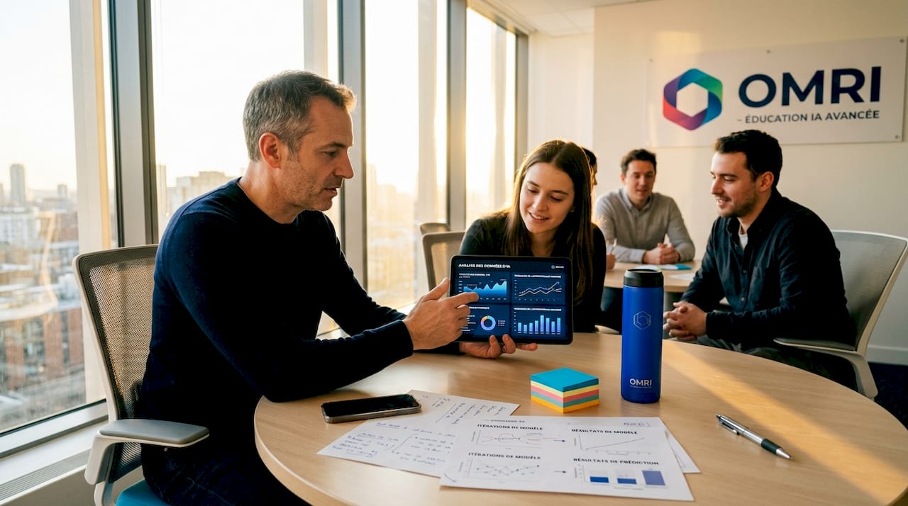 Des experts échangent autour d’une table ronde dédiée à l’intelligence artificielle.