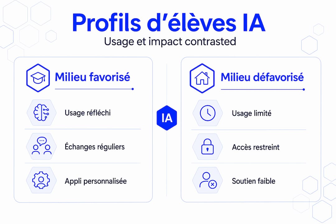 Infographie : comment les lycéens utilisent l’IA, entre différences et points communs
