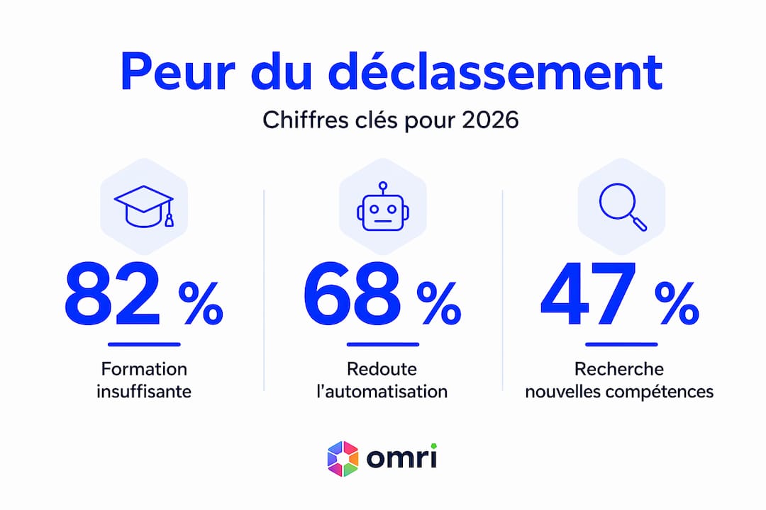 Infographie : comprendre la crainte de perdre sa place au travail
