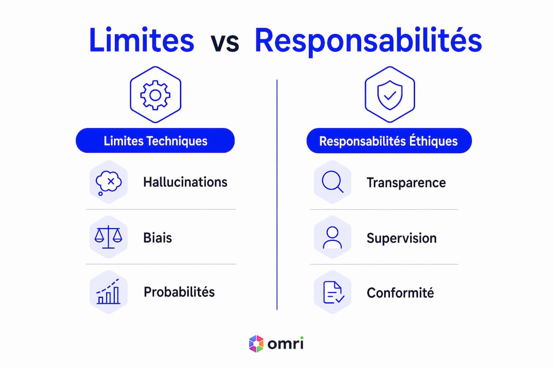 Visuel illustrant les enjeux techniques et les questions éthiques