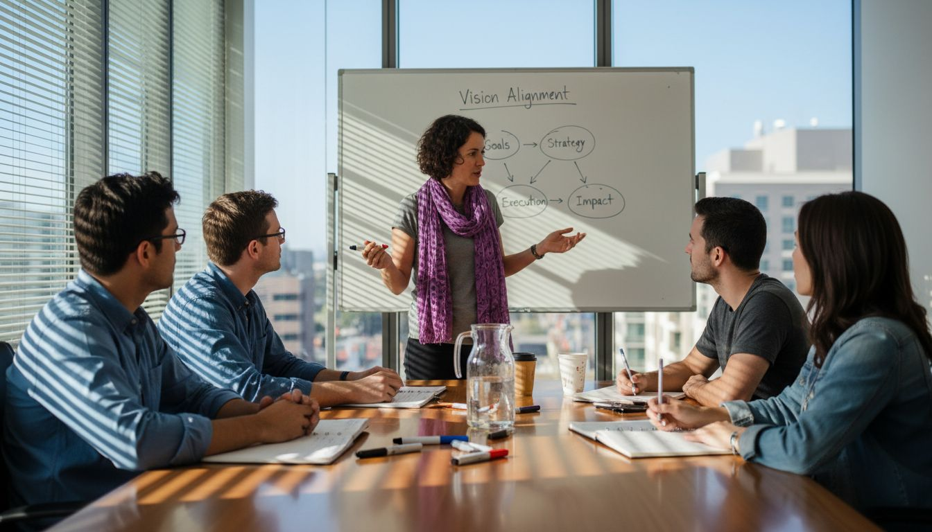 Team meeting for vision alignment