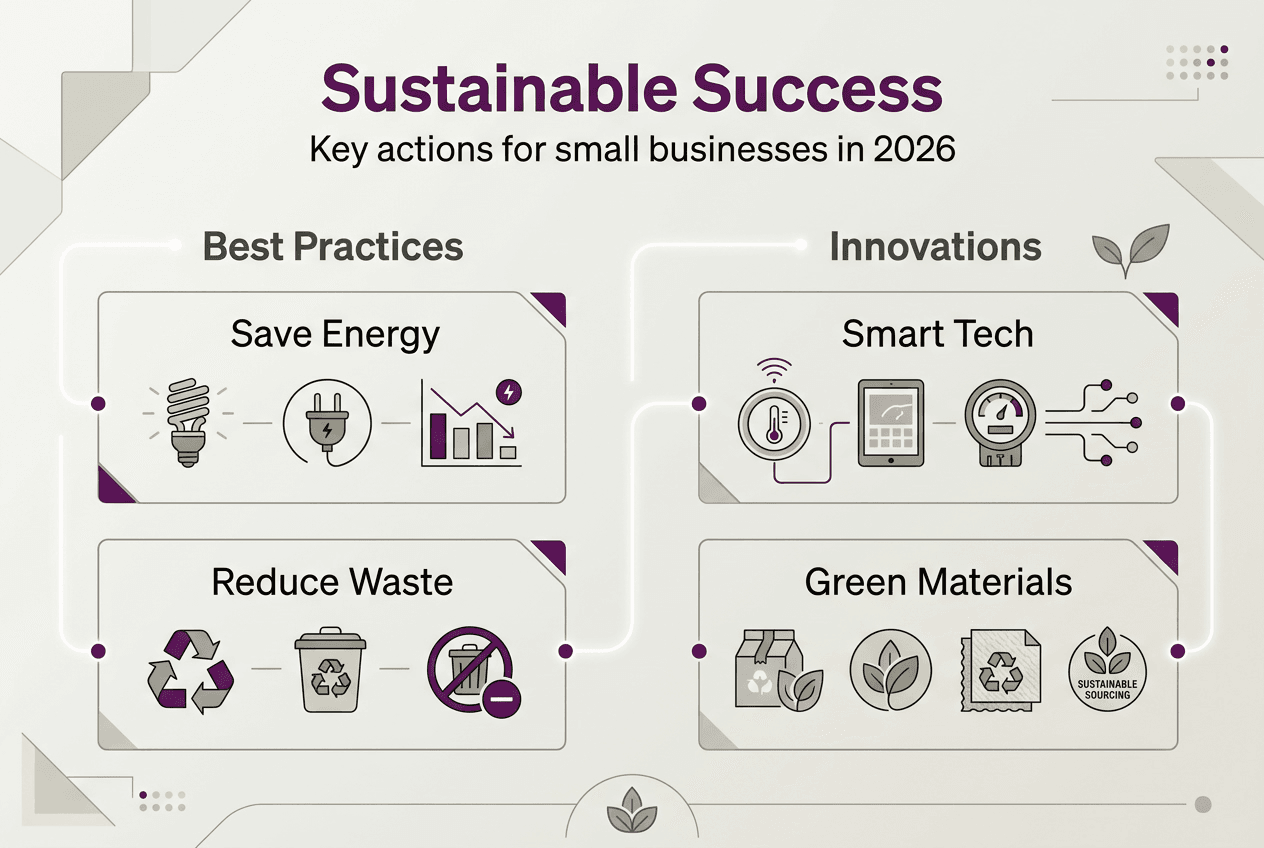 Infographic on key sustainable business actions