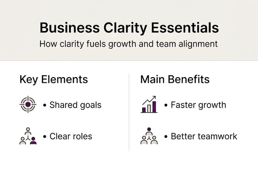 Infographic showing business clarity essentials