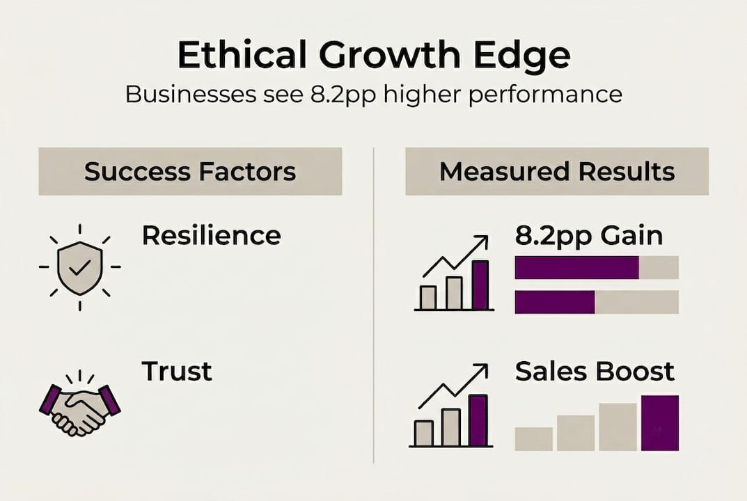 Infographic on ethical growth business edge