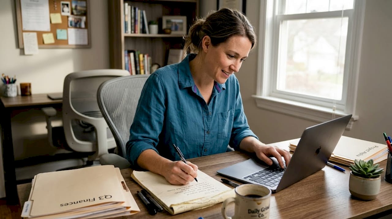 Entrepreneur planning clarity focus action steps