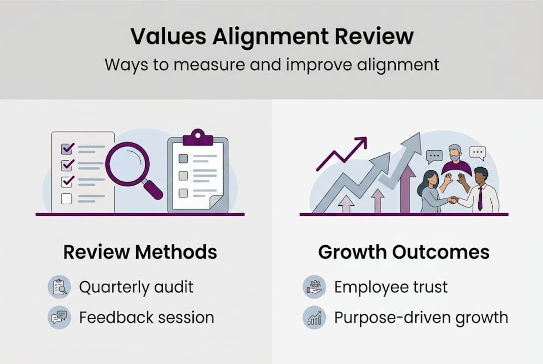 Values alignment measurement infographic