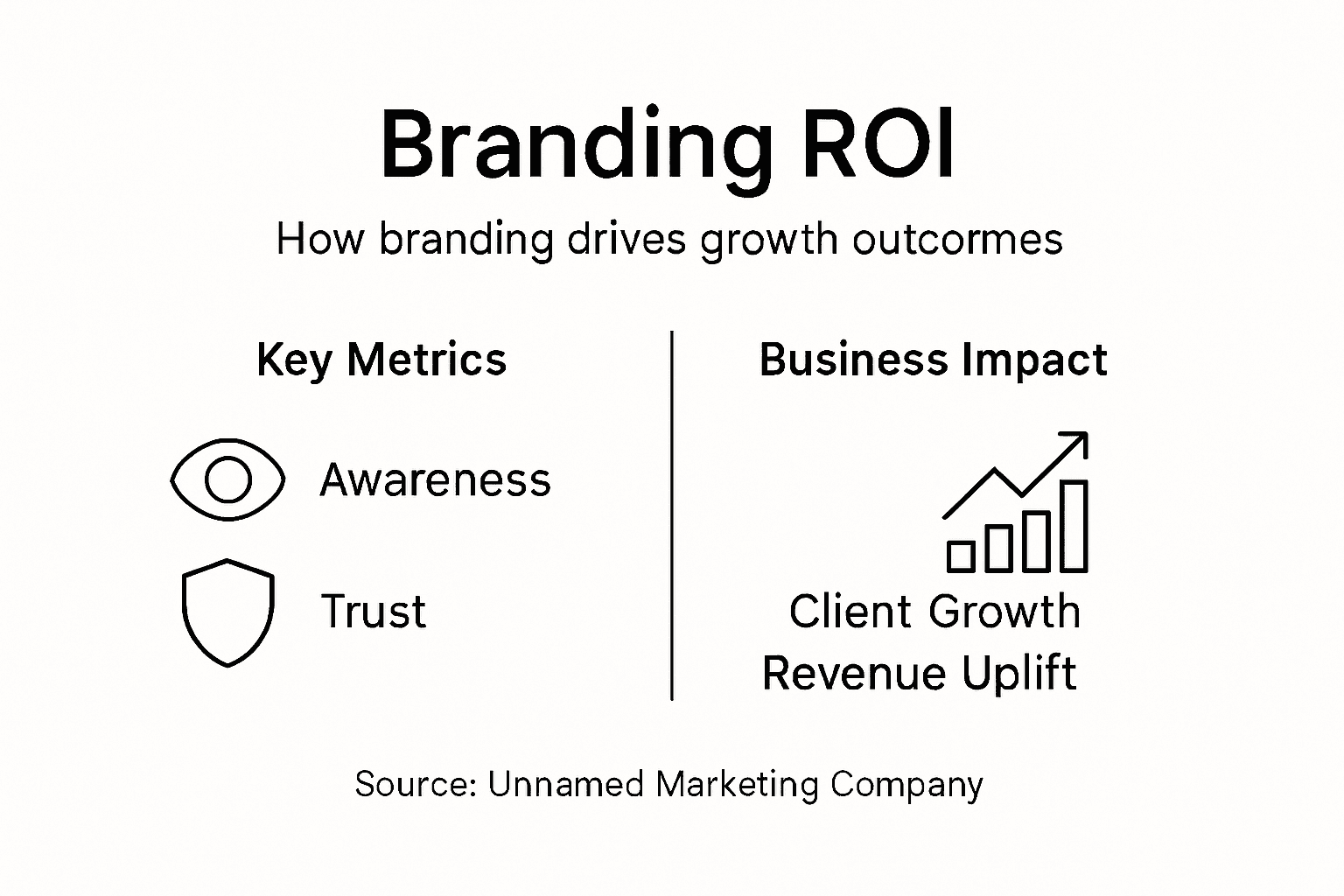 Infographic on branding ROI and growth outcomes