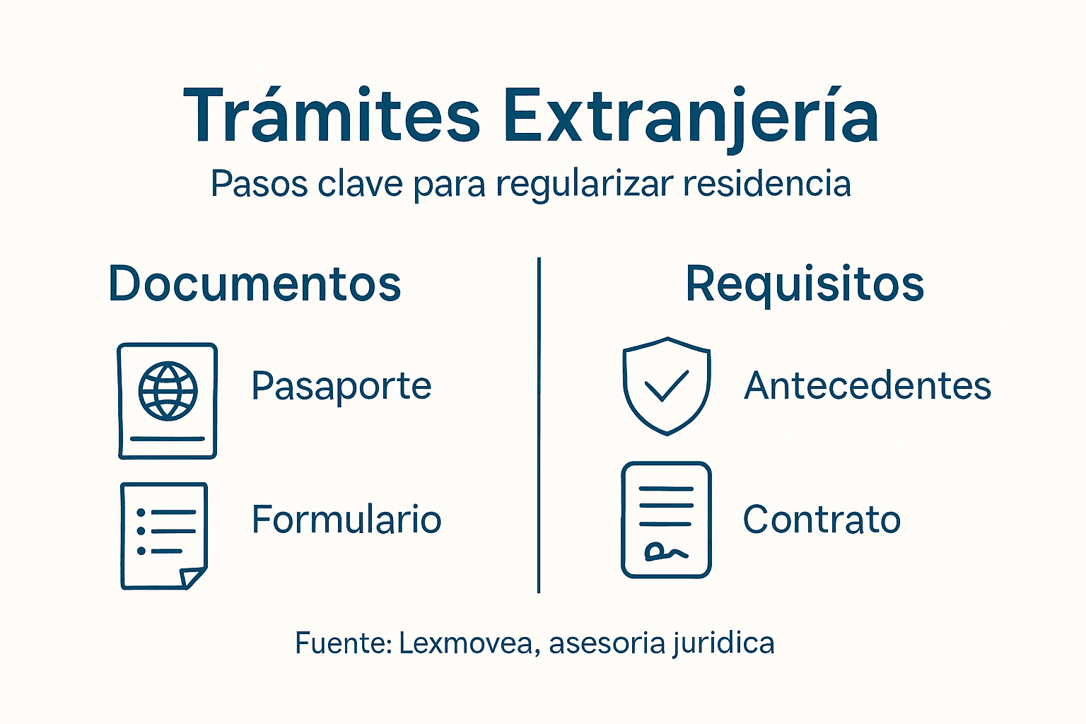 Guía visual sobre los principales trámites de extranjería