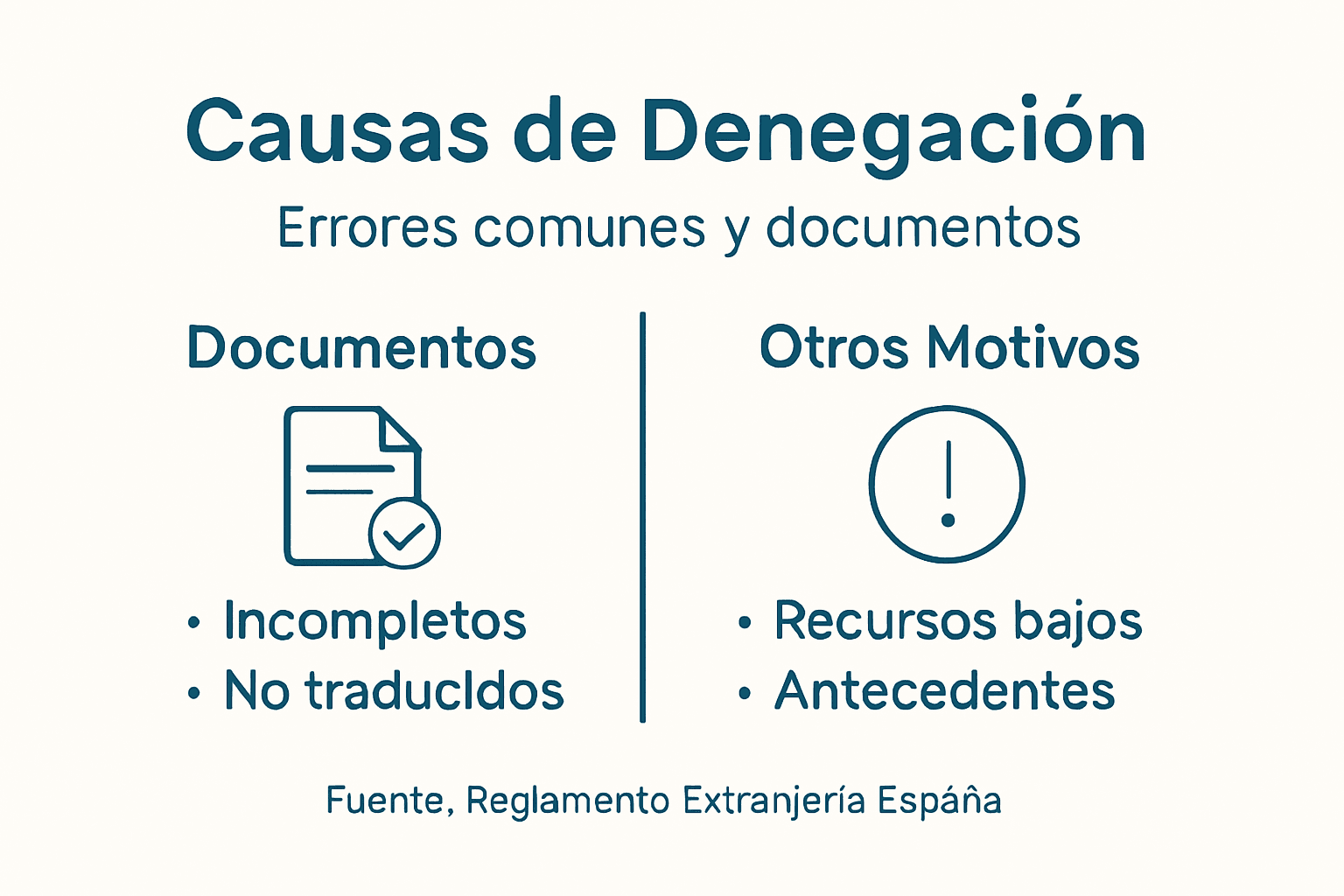 Infografía sobre los motivos por los que pueden rechazar la tarjeta comunitaria