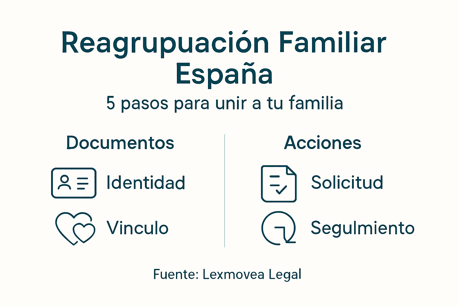 Guía visual sobre cómo solicitar la reagrupación familiar paso a paso