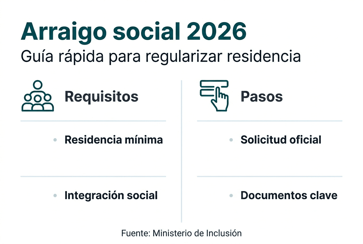 Infografía: todo lo que necesitas saber sobre los pasos para obtener el arraigo social