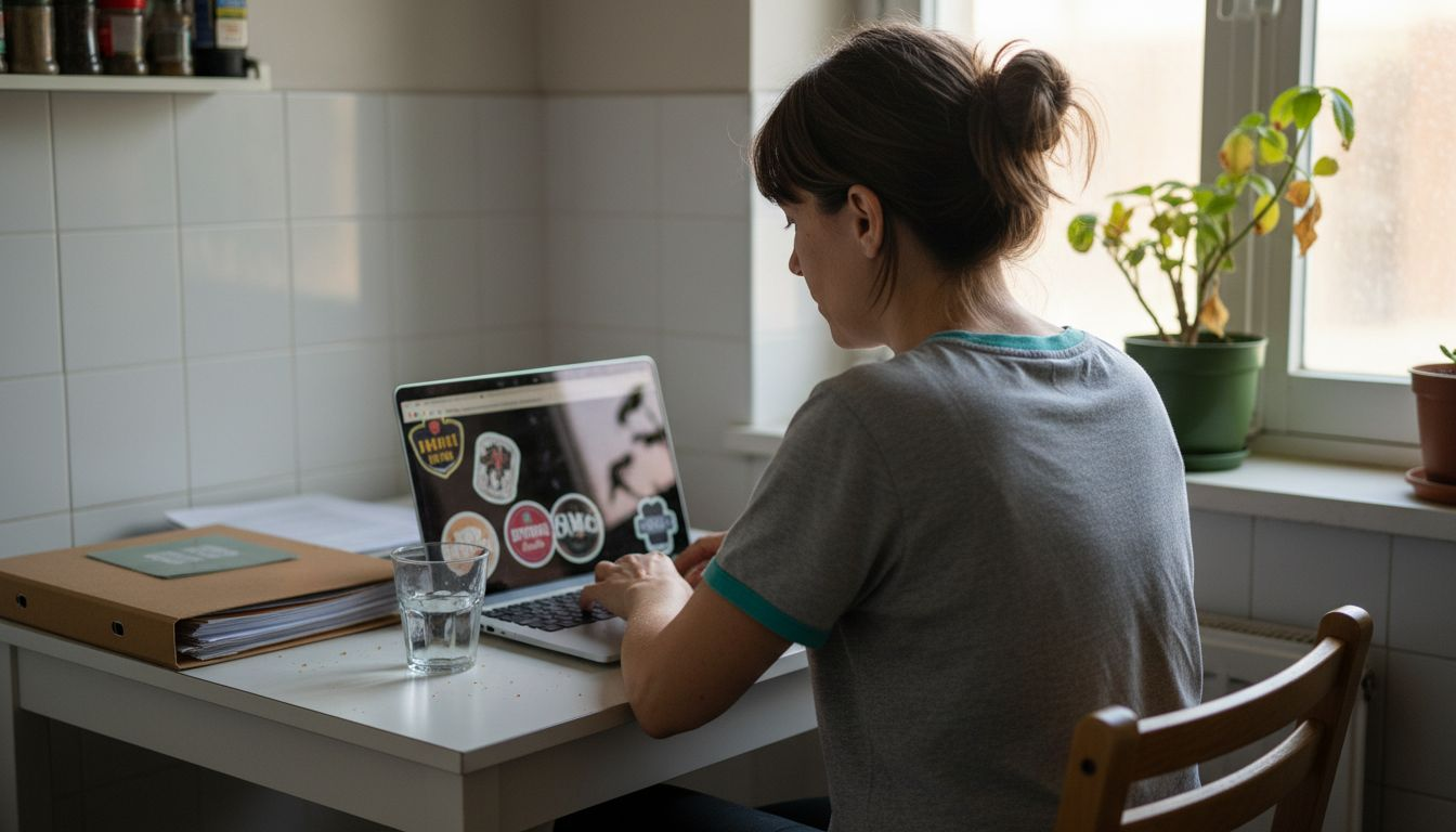 Una mujer rellena el formulario para solicitar la nacionalidad de manera online.