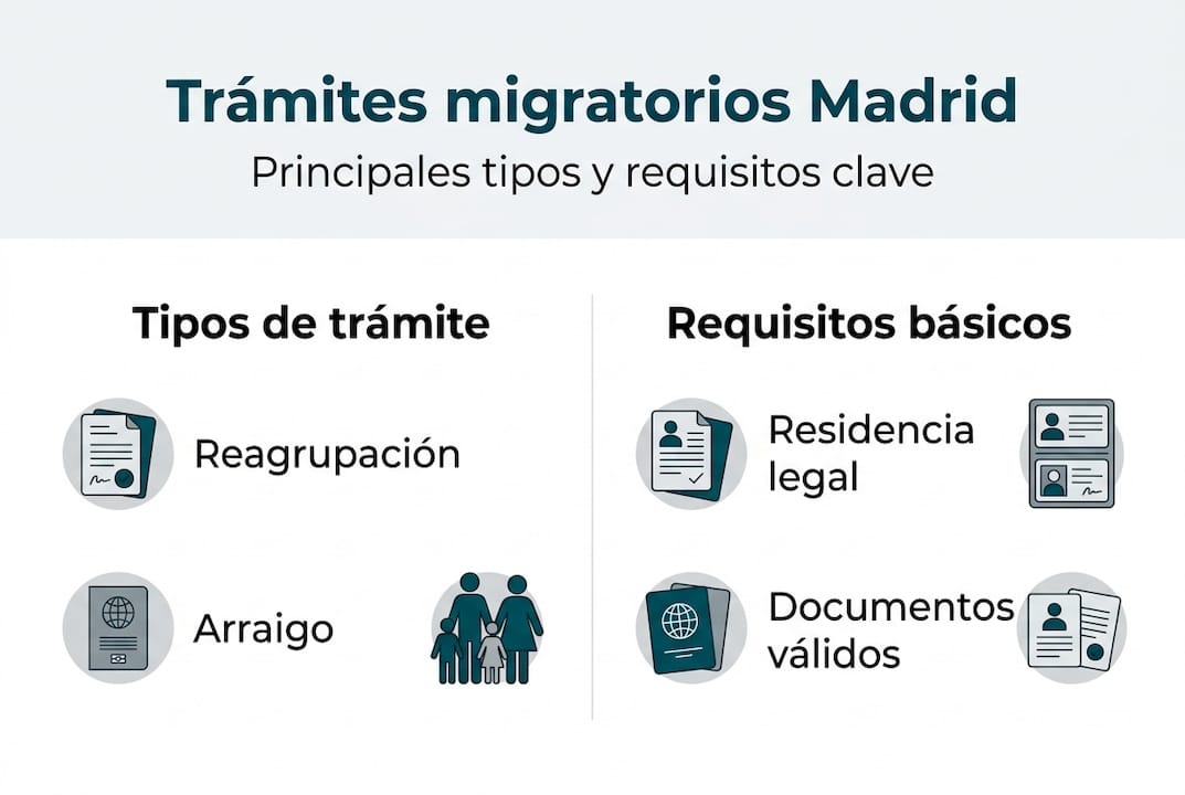 Guía visual sobre trámites migratorios y requisitos indispensables
