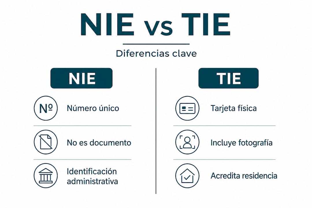Infografía: ¿En qué se diferencian el NIE y el TIE? Todo lo que necesitas saber sobre documentos para extranjeros en España