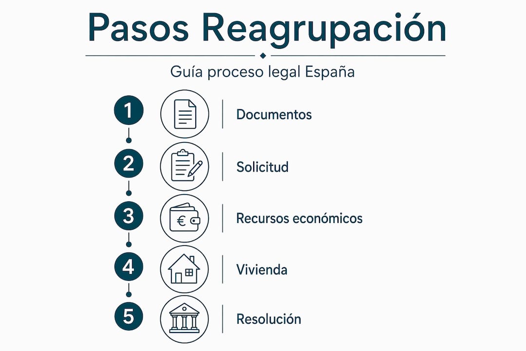 Infografía: Cómo solicitar la reagrupación familiar en España paso a paso