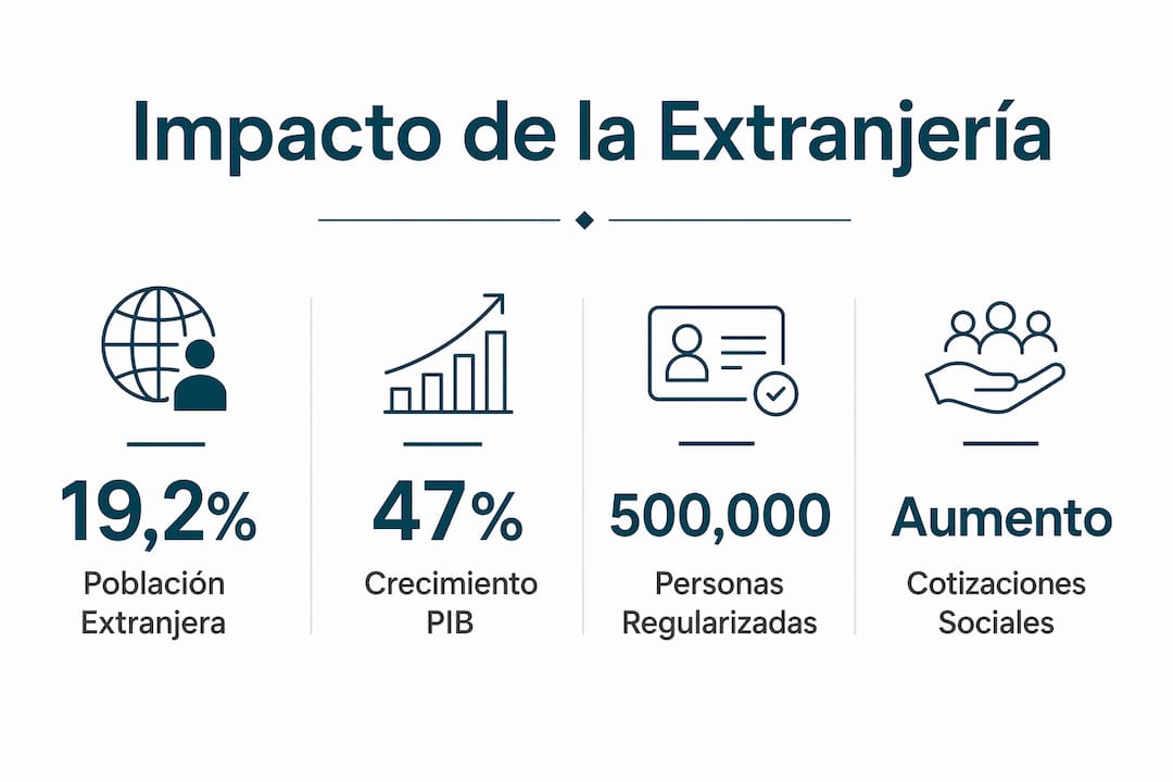 Infografía con datos esenciales sobre inmigración e integración social