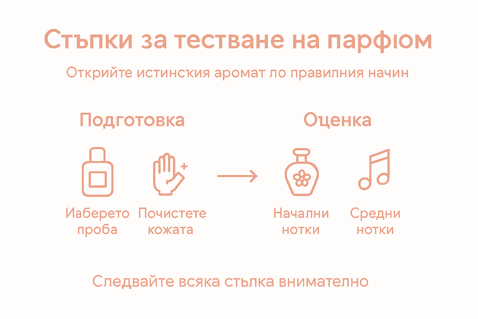 Infographie : comment tester un parfum étape par étape