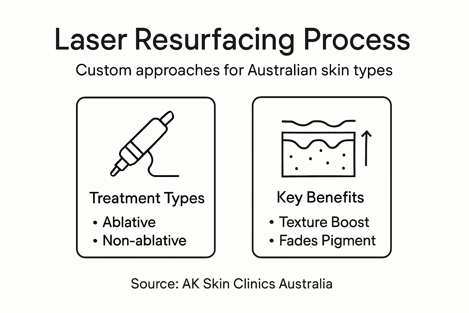 Infographic explains laser resurfacing with benefits