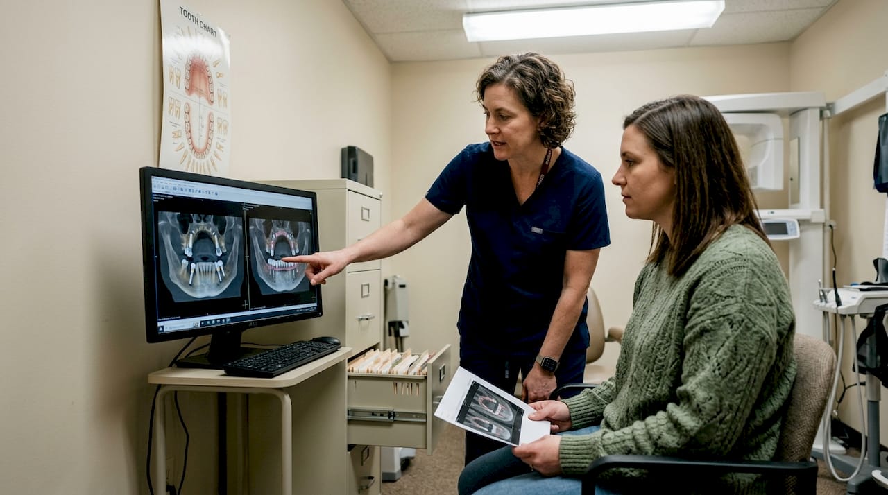 Мнение на зъболекар CBCT сканиране с пациент