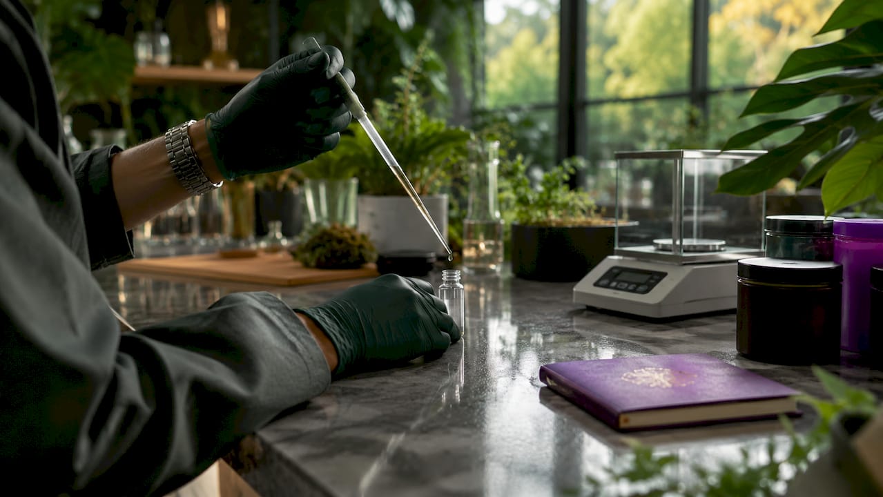 Lab technician testing supplement contamination