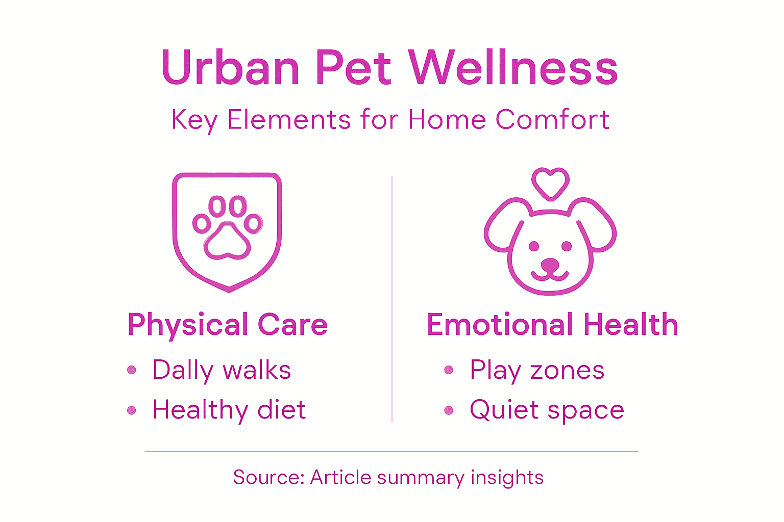 Infographic on urban pet wellness essentials