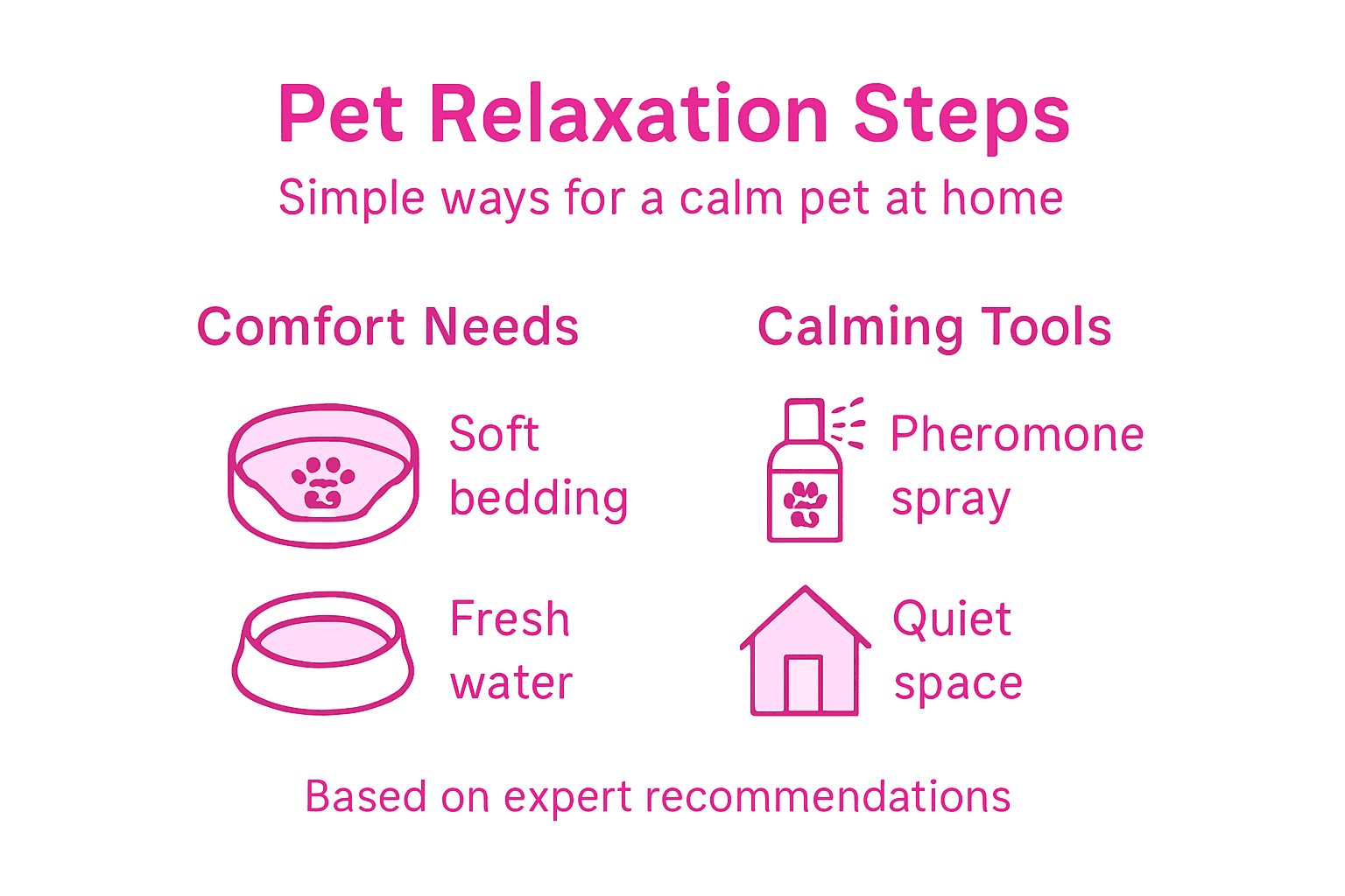 Infographic about simple home pet relaxation