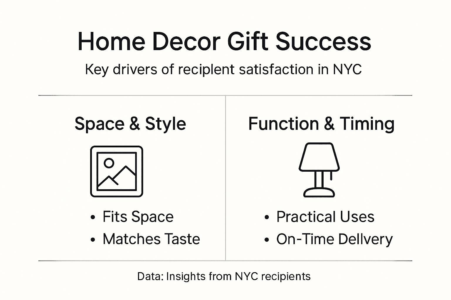 Infographic key satisfaction drivers home decor gifts