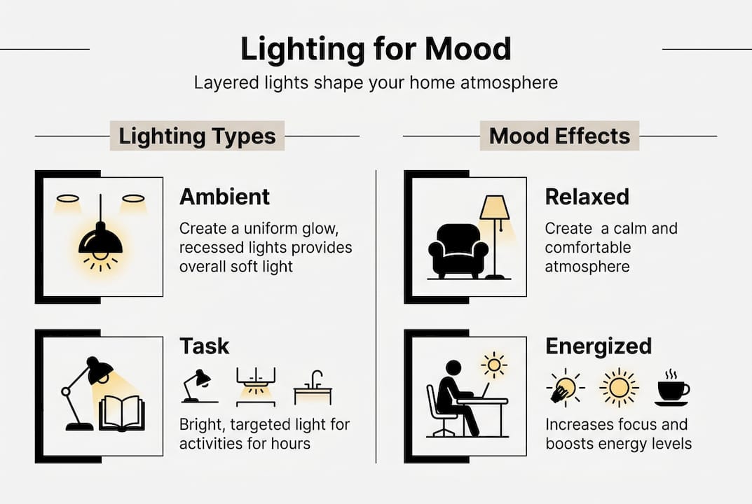 Infographic layering lighting types and moods
