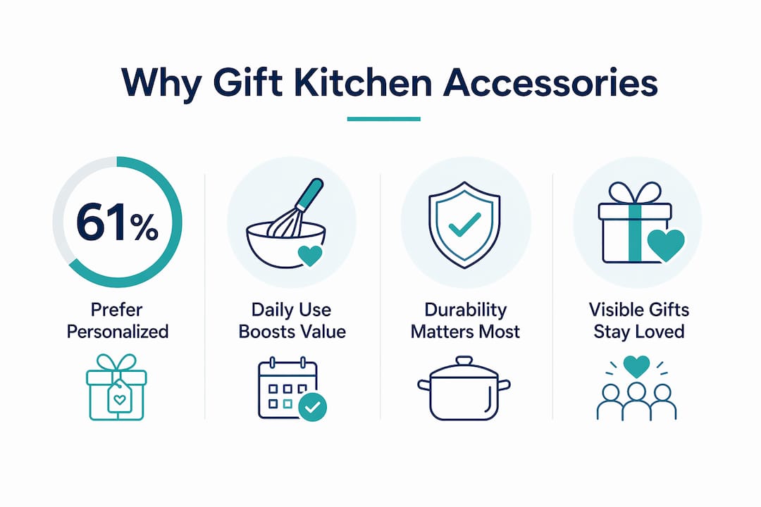 Infographic showing benefits of gifting kitchen accessories