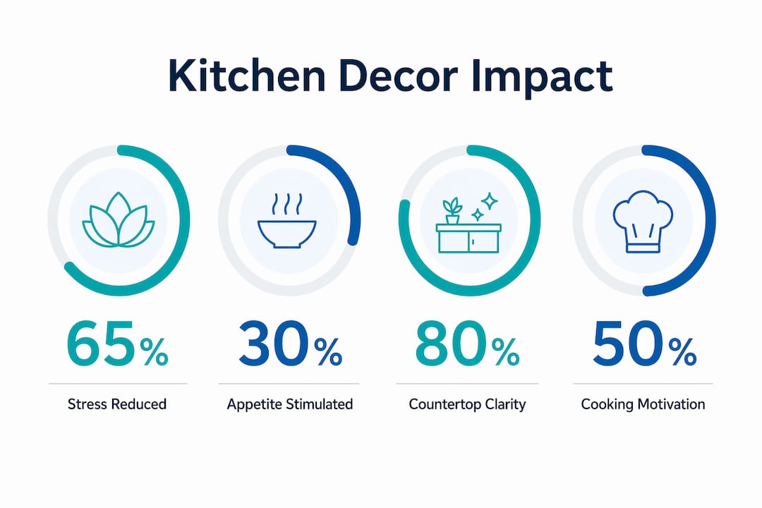Infographic showing kitchen decor impact stats