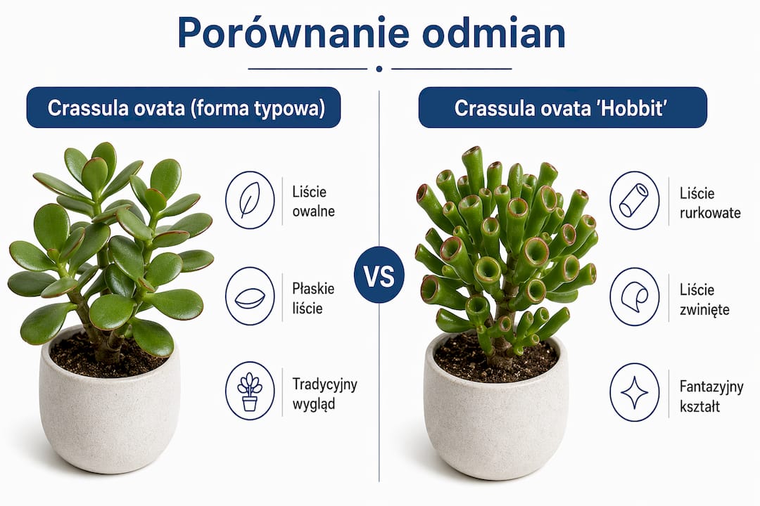 Crassula ovata Hobbit a klasyczna odmiana – czym się różnią?