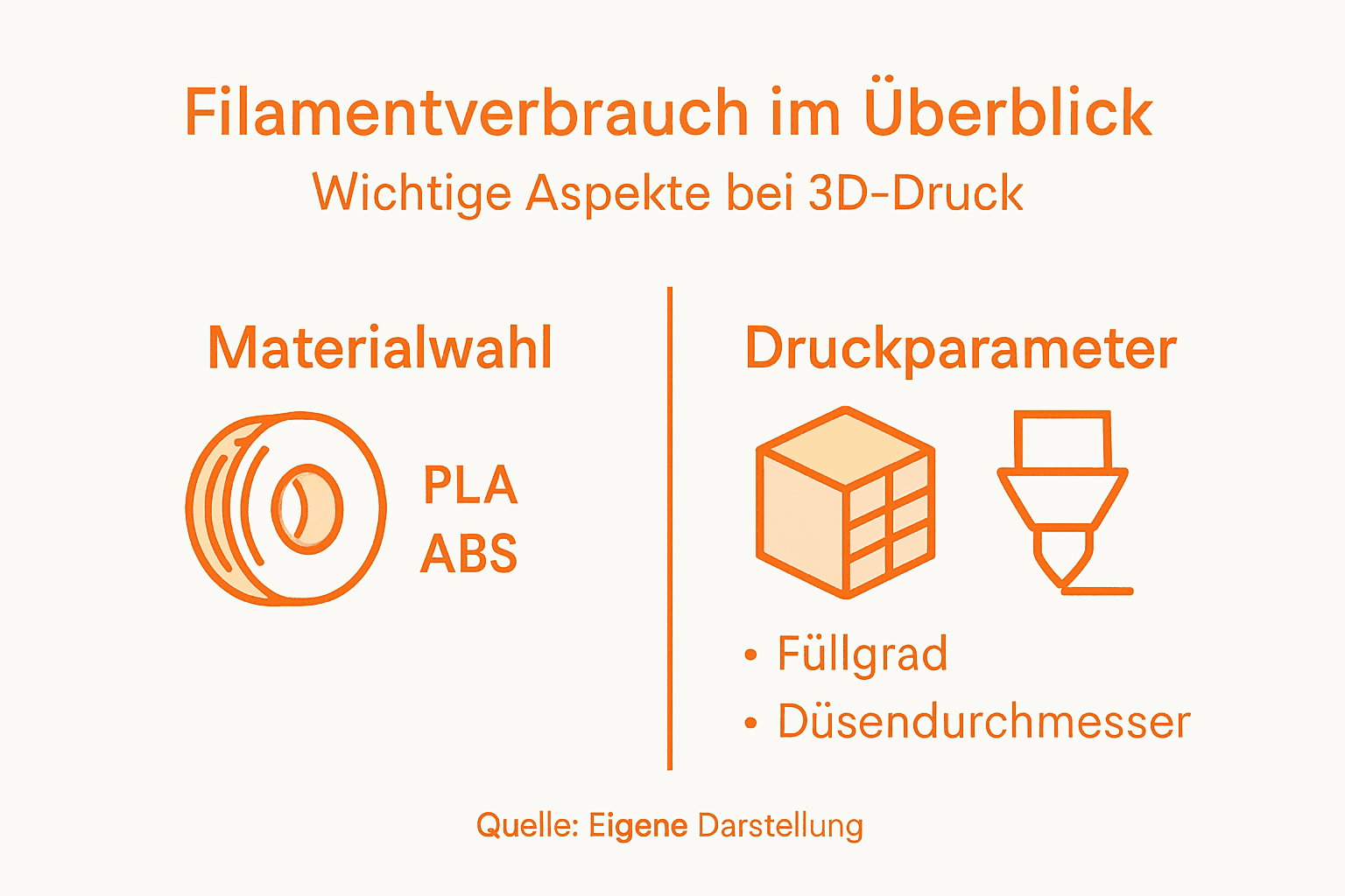 Übersicht: Wie viel Filament wird verbraucht und welche Faktoren beeinflussen den Verbrauch?