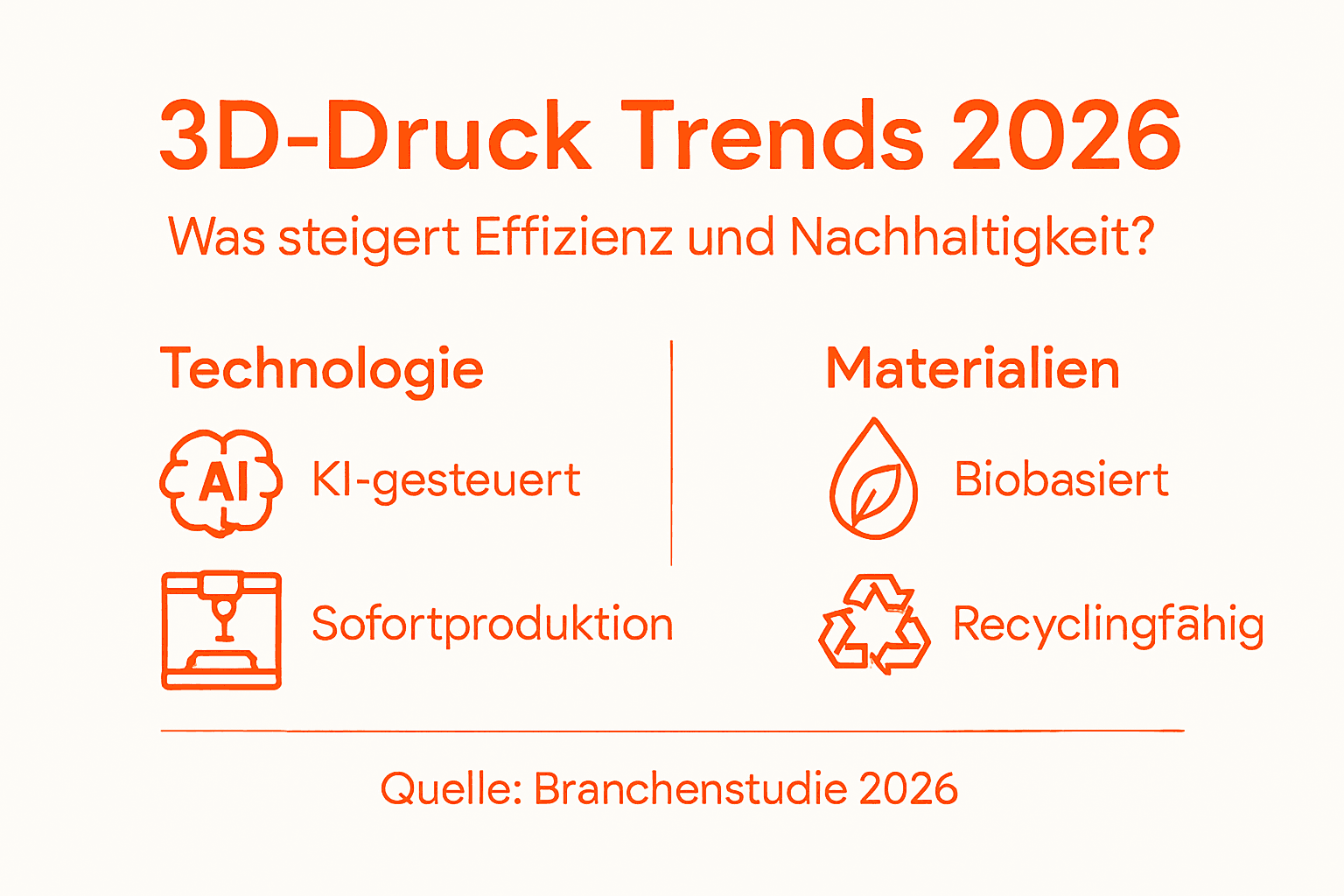 Infografik: Die wichtigsten 3D-Druck-Trends im Überblick für 2026